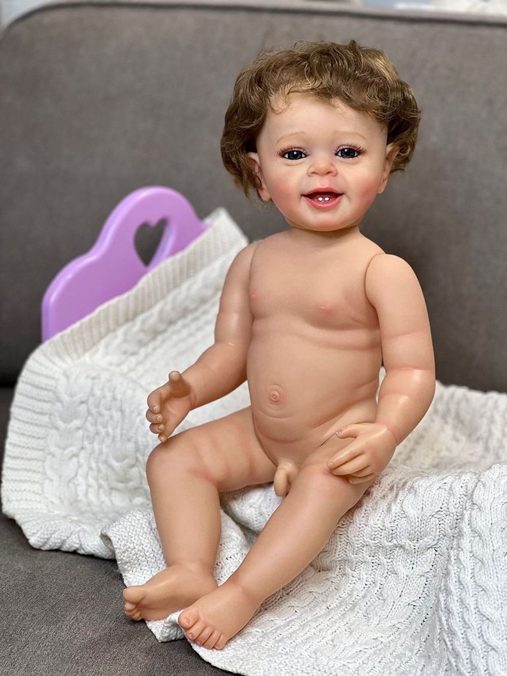 Кукла Реборн виниловая 55см в пакете (FA-155)