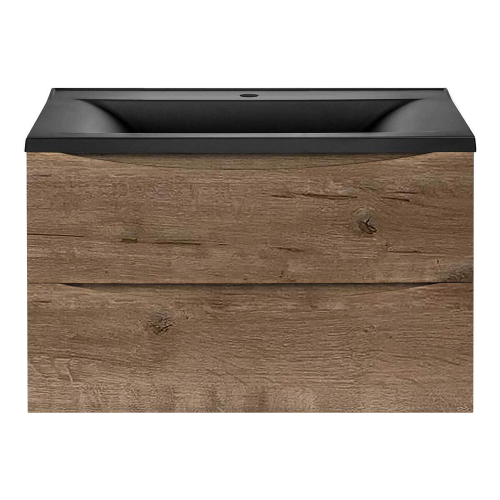 База под раковину Mia 750 подвесная, 2 выкатных ящика soft close, V.Oak