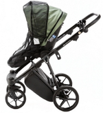 Детская коляска Adamex Belissa Deluxe 2 в 1 B-SM14 (ЗЕЛЁН.ПЕРЛ.КОЖА)
