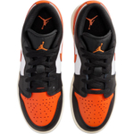 Jordan Air Jordan 1 Low top Basketball Shoes Black White Orange Unisex