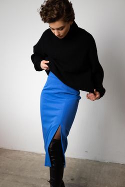 Юбка миди синяя SOULCOAT