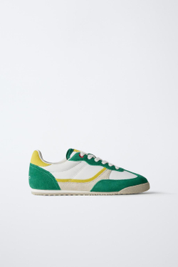 ZARA КРОССОВКИ, ЗЕЛЕНЫЙ