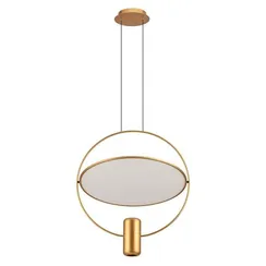 7028/2L HIGHTECH ODL25 000 золото/белый матовый/ металл/акрил Подвесной светильник золот. поворотный 150° IP20 LED GU10 2*7W ORBITE