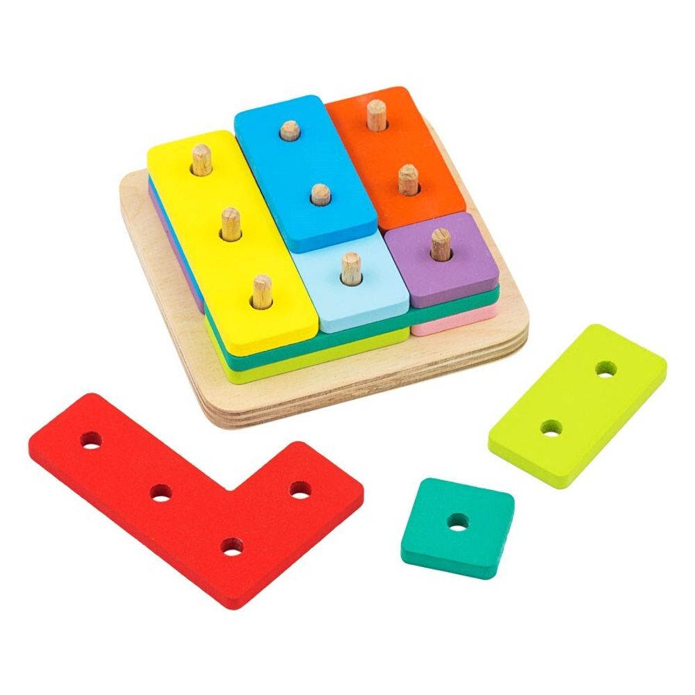Сортер №35, развивающая игрушка для детей, обучающая игра из дерева