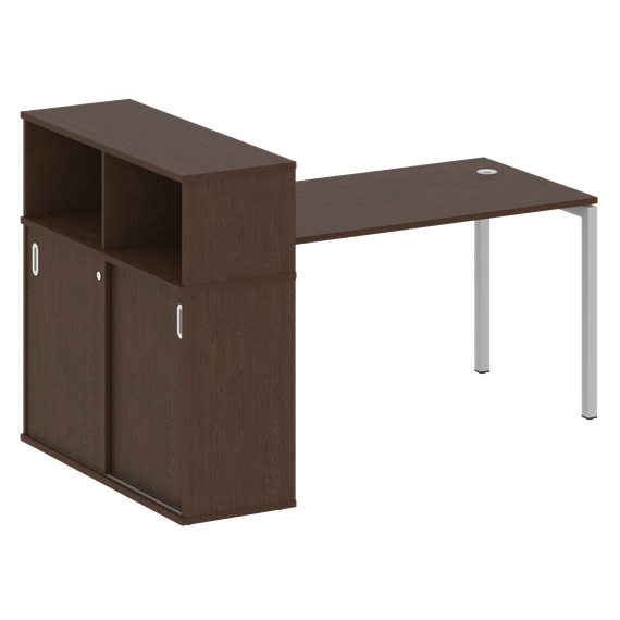 Метал Систем Куатро Стол письменный с шкафом-купе на П-образном м/к 40БП.РС-СШК-3.3 Т