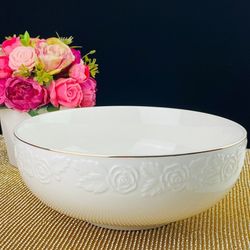 Lenardi 109-151 Салатник 23см БЕЛАЯ РОЗА в под.уп.(х12)Фарфор