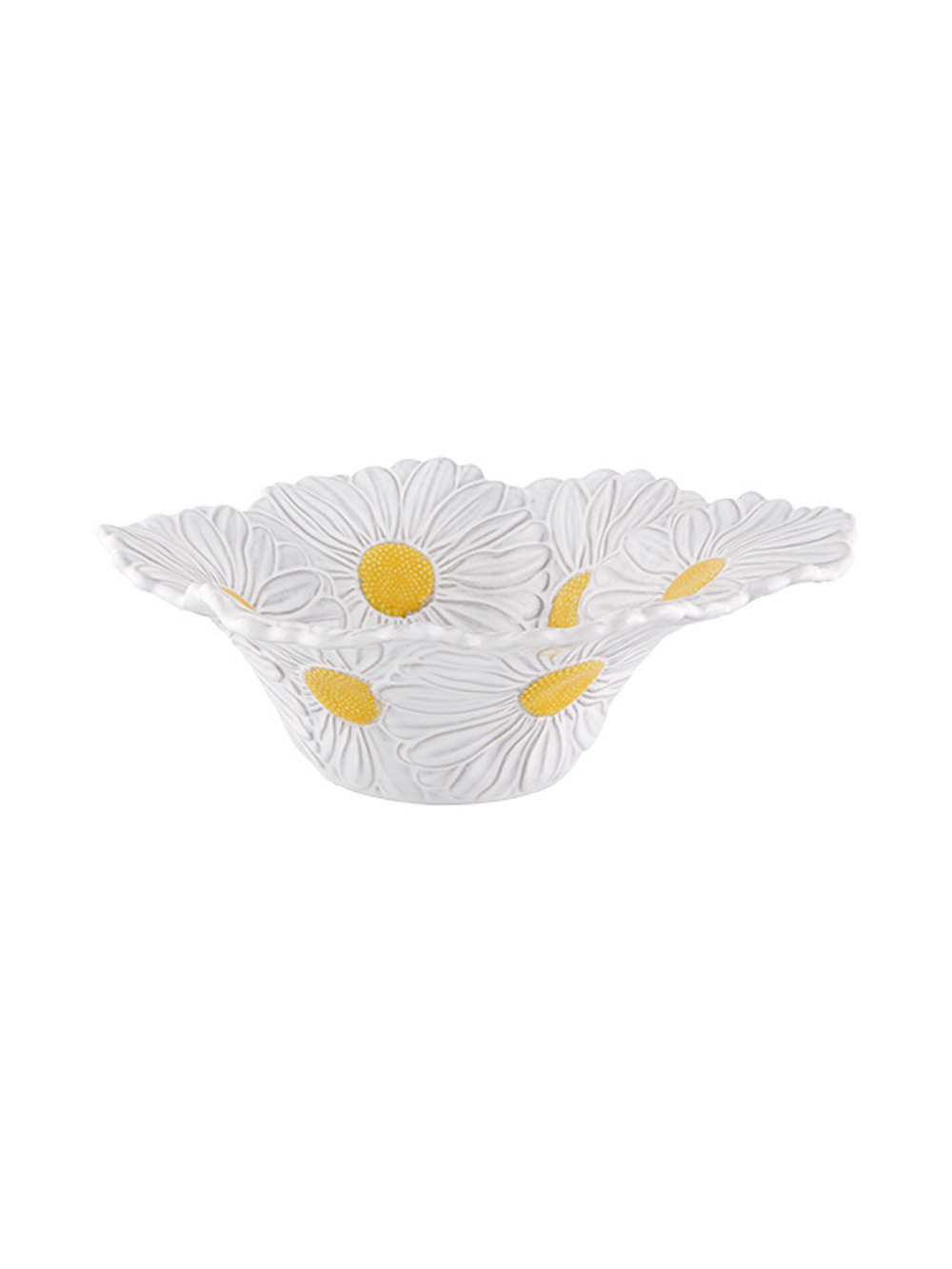 Салатник Bordallo Pinheiro Maria Flor белый с ромашками (27 см)