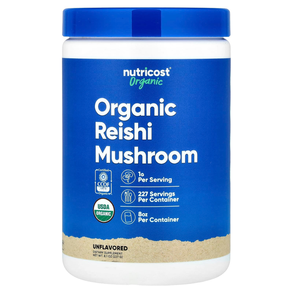 Nutricost, Органический гриб рейши, без добавок, 227 г (8,1 унции)