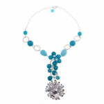 Колье в виде цветка Ester Bijoux Маргаритки CL969-S/BL BW