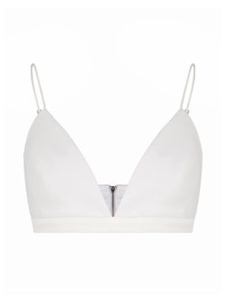 Топ - лиф комбинированный атласом на молнии