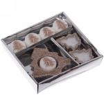 Набор свечей «Ёлочки» 16,5х15,5х3 см, шампань