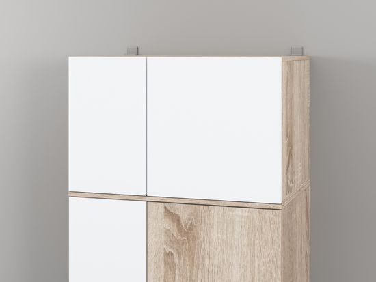 дуб сонома / белый