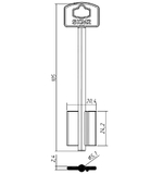 Заготовка сувальдного ключа 10692 SKM2D СК2