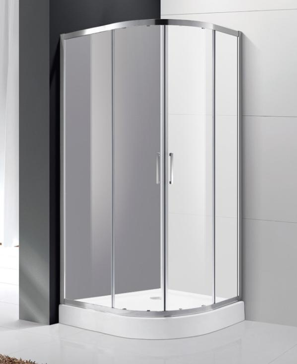 Душевой уголок Cezares MOLVENO-R-2-100-P-Cr, 100х100х195, профиль хром, стекло Punto матовое