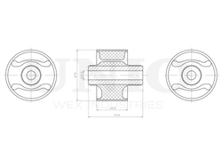 Сайлентблок заднего продольного рычага UNIO RMP-20100