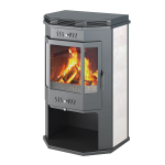 Печь-Камин ASTON 12 кВт (200 м3) Призматик с плитой