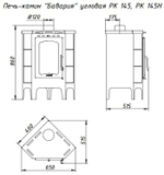 Печь-камин БАВАРИЯ УГЛОВАЯ