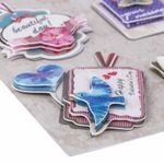 Наклейки бумажные объемные для скрапбукинга и декора ВОСПОМИНАНИЯ, 7 штук, ОСТРОВ СОКРОВИЩ, 662277