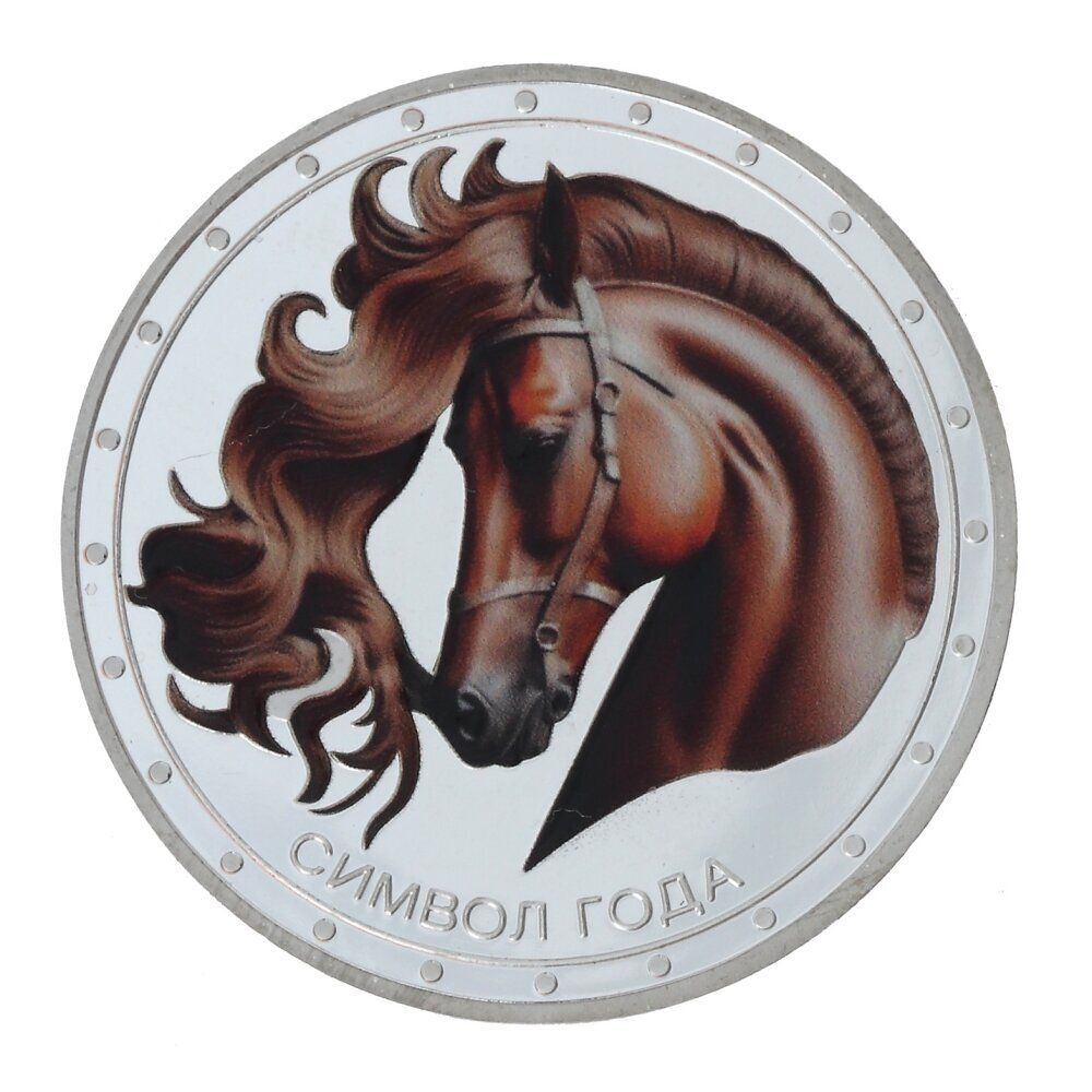 GAEM Изделие декоративное "Монета Лошадь", L4,5 W4,5 H0,5 см