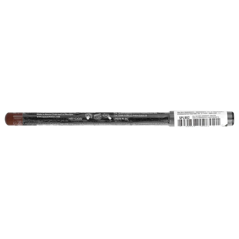 NYX Professional Makeup, Тонкий карандаш для губ, 802 коричневый, 1,04 г (0,03 унции)