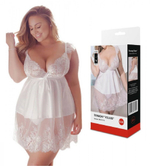 Пеньюар с цветочным рисунком Volare с трусиками белый L/XL