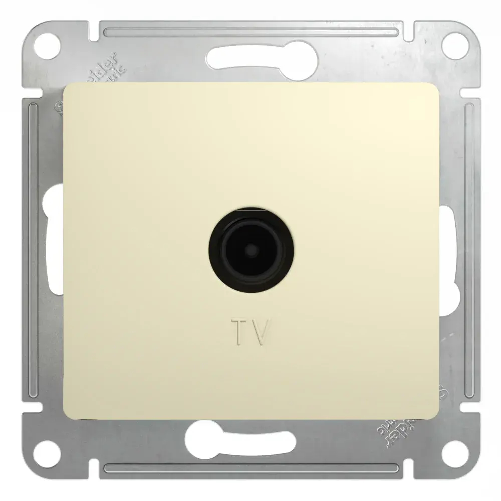 GLOSSA TV РОЗЕТКА оконечная 1дБ, механизм, БЕЖЕВЫЙ