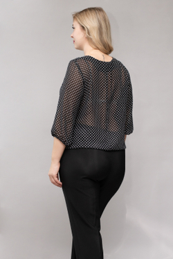 Блузка женская 3297ЛП, горох #284Гт093297ЛП