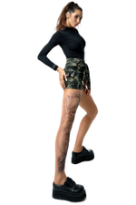 Женские колготки с имитацией татуировки на левой ножке (Размер: S-M-L) (Цвет: бежевый)