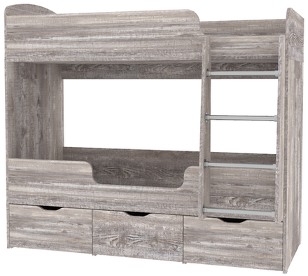 Кровать двухъярусная КарИВи Малыш Двойняшка Бетон Бетон