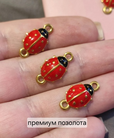 Коннектор, божья коровка, сталь, 19х10мм