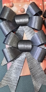 Бант на ёлку «Элегант» 13*18 см (набор 2 шт), Черная ночь