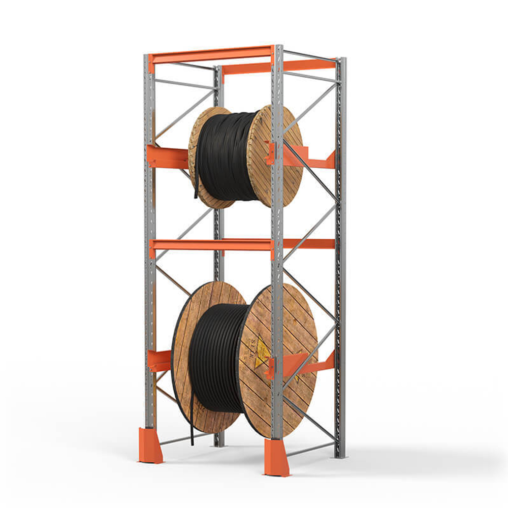Стеллаж металлический для катушек (4000х1350х1300 мм), 2 яруса (85.1.5)