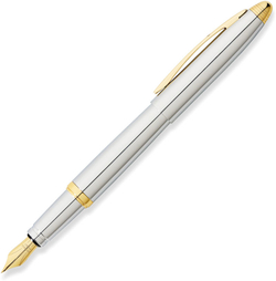 Перьевая ручка FranklinCovey Lexington FC0016-3MS цвет хромовый с золотом в подарочной коробке