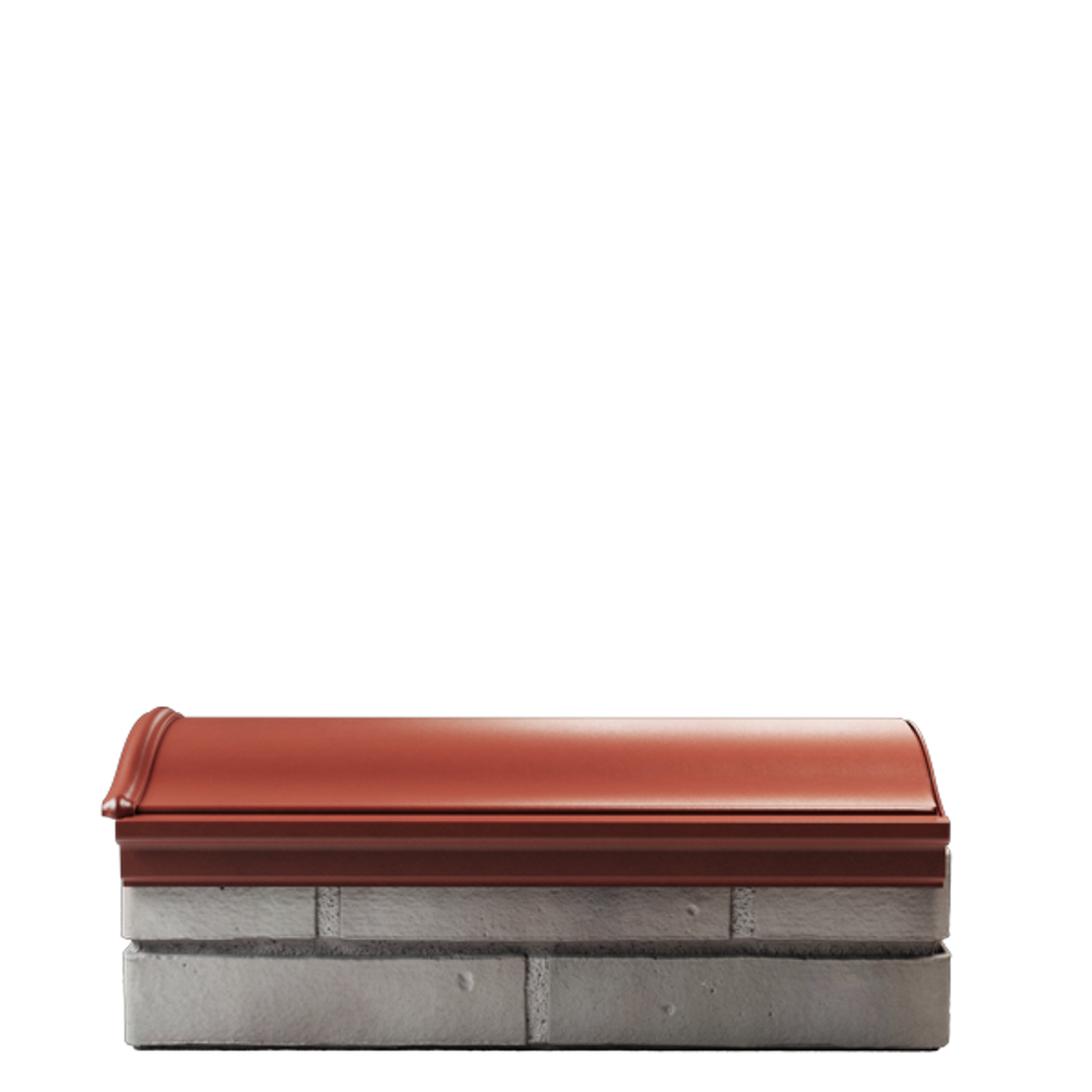 Парапет полимеркомпозитный Monblan 200/225/225 (1 кирпич) красный