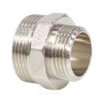 Ниппель латунь никель переходной Ду 40х25 (1 1/2"х1") НР VALFEX VF.580.N.112.100