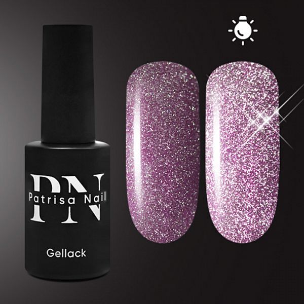 Patrisa Nail, Гель-лак светоотражающий Pink Flash розовый 8 мл - фото 1