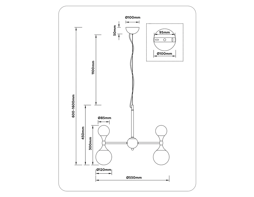 Подвесная люстра Ambrella light MODERN LH51050