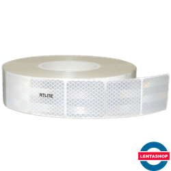 Белая сегментированная светоотражающая лента 104R для контурной маркировки 50 мм х 50 м