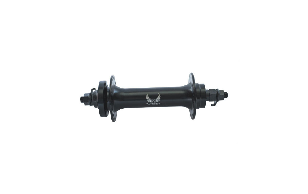 Втулка передняя WZ FAT BIKE алюминий диск 6 болтов гайки, 36H ось 3/8''х170x215мм, черная