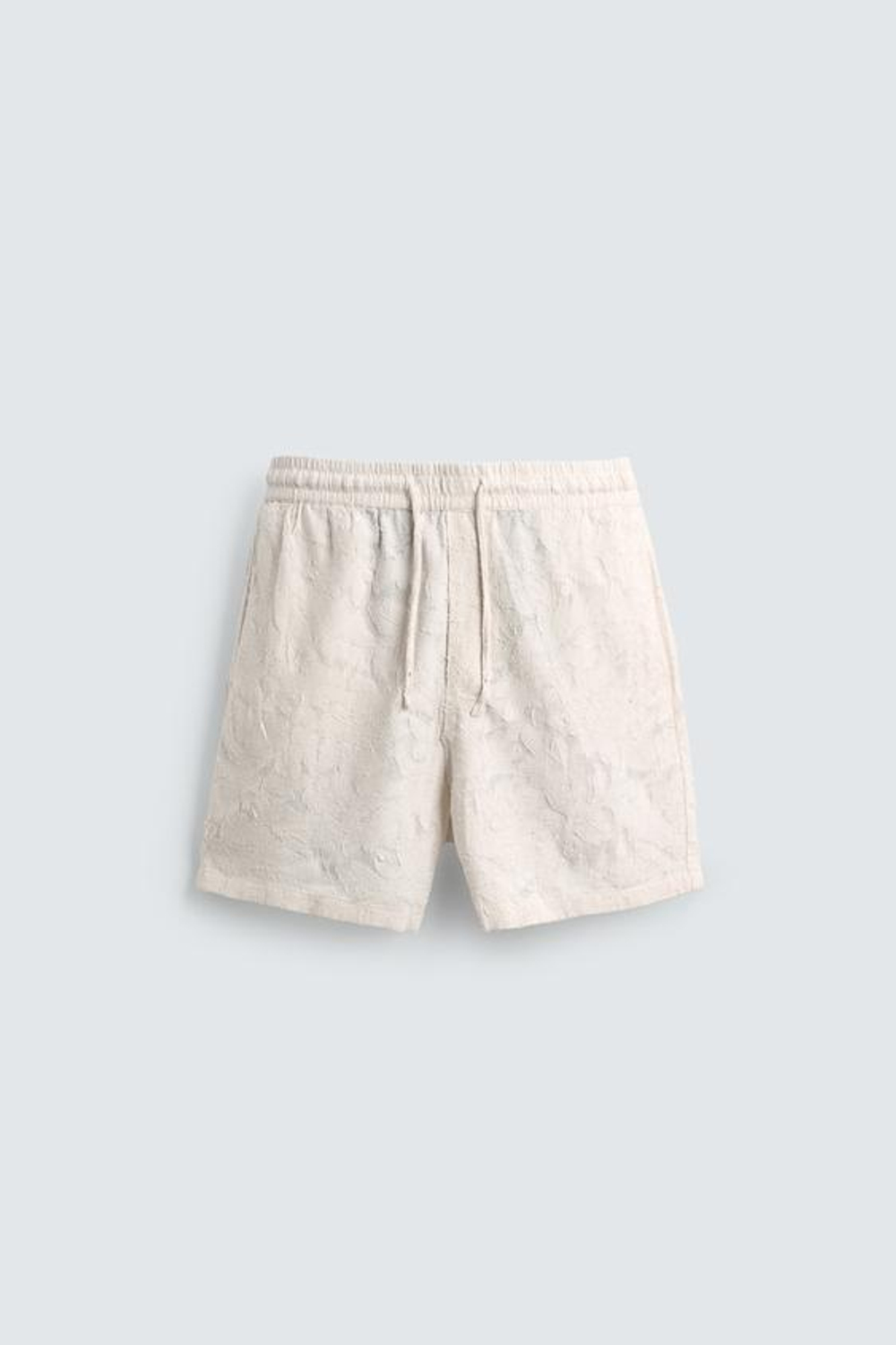 ZARA ЖАККАРДОВЫЕ ШОРТЫ, ЭКРЮ