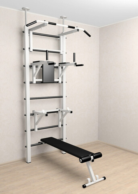 Шведская стенка Sv Sport враспор (Турник стандарт/Брусья/Стойка/Скамья)