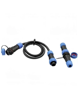 Разъем герметичный SP17 водонепроницаемый, 2 контакта, соединительный, вилка+розетка (IP68,10А,12-220В).