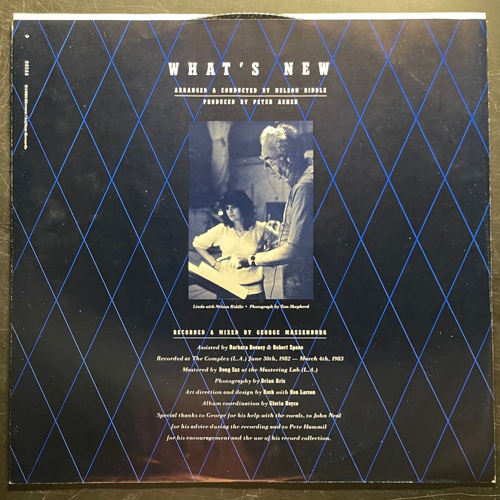 Linda Ronstadt & The Nelson Riddle Orchestra ‎– What's New (США 1983г.)