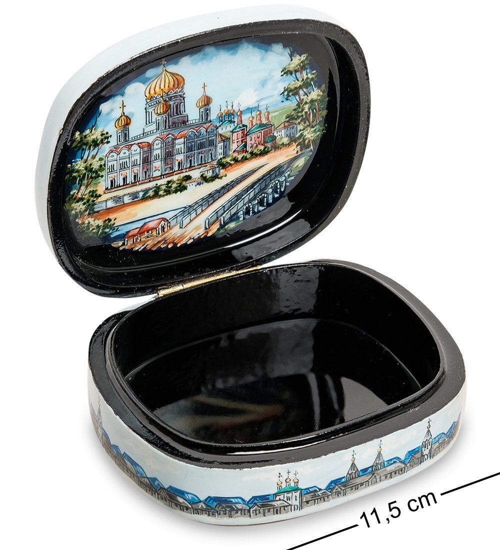 Народные промыслы ШК-55/111 Шкатулка «Храм Христа Спасителя» исп. Ломов