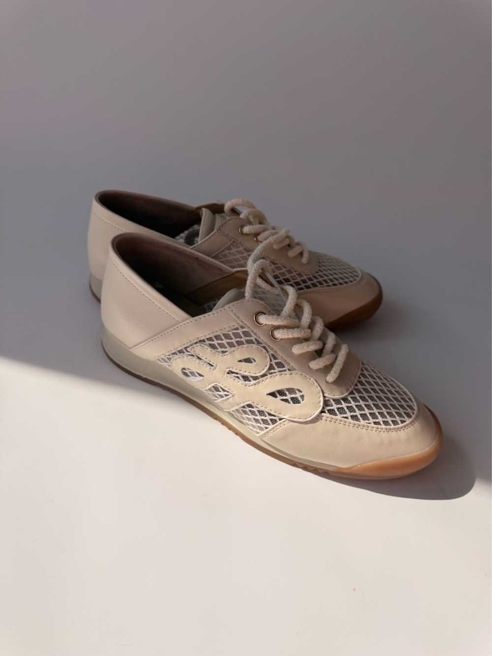 Кеды из натуральной кожи c вставками из сетки KULT