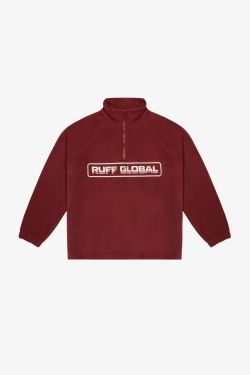 Halfzip RAFF Fleece Jacket BRICK, Бордо