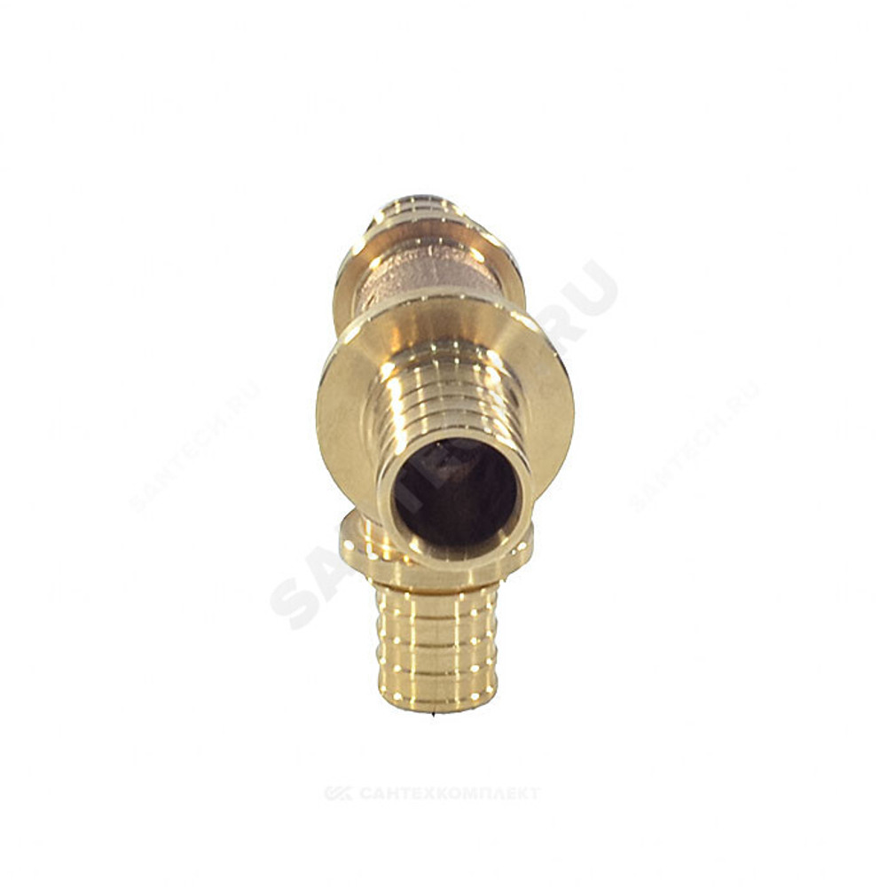Тройник для PE-X труб аксиальный бронза Дн 32х25х25 переходной RAUTITAN PLATINUM RX Rehau 13777461001