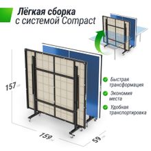 Всепогодный теннисный стол UNIX Line outdoor 14 mm SMC (Blue)