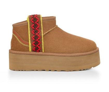 UGG ULTRA MINI BRAID PLATFORM-Chestnut