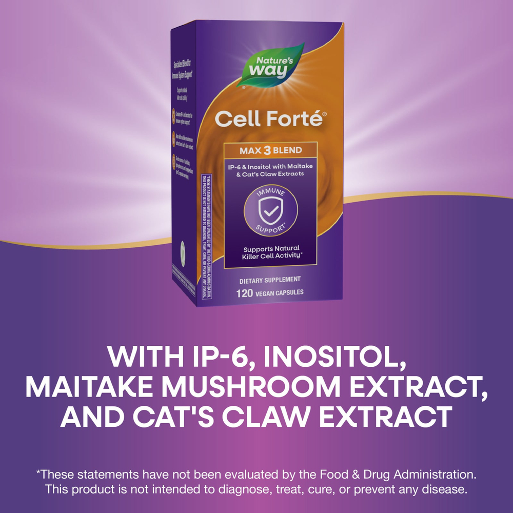 Nature's Way, Cell Forté® MAX 3, смесь 120 веганских капсул